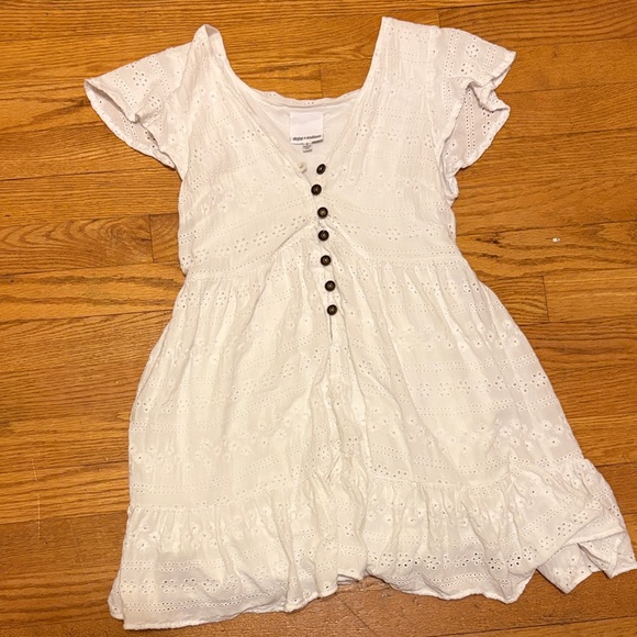 Skylar + Madison White Button-Front Mini Dress - Picture 3 of 8